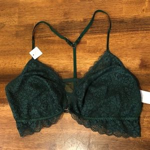 NWT Dark Green Lacy Bralette